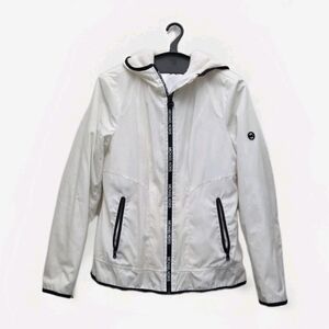 Michael Kors Missy Faux Shearling Lined Jacket, White, Medium, Hoodie